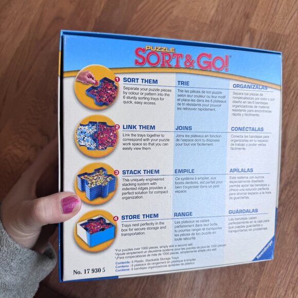 Ravensburger Puzzle Sort & Go Stackable Sorting Trays - Picture 4 of 10